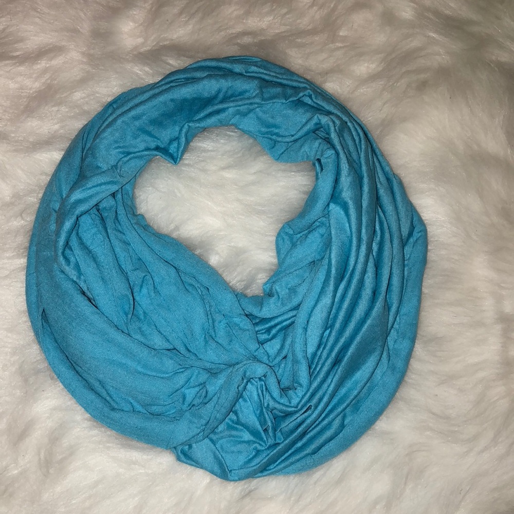 Blue infinity scarf